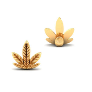 "Weed Leaf" Dermal Threaded Body Piercing