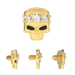 "Glow In the Dark Skull" Threaded Body Piercing